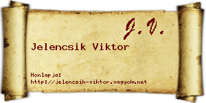 Jelencsik Viktor névjegykártya