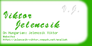 viktor jelencsik business card